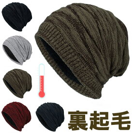 ニット帽 裏起毛 1000円ポッキリ 送料無料 帽子 編み目 あったか 防寒 キャップ 男女兼用