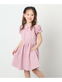 【SALE／20%OFF】[120-160]【接触冷感/毛玉になりにくい】レースアップフレアワンピース a.v.v アー・ヴェ・ヴェ ワンピース・ドレス ワンピース ピンク【RBA_E】[Rakuten Fashion]