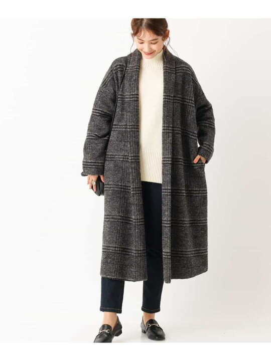 楽天市場】【SALE／30%OFF】チェック柄ガウンコート a.v.v アー・ヴェ 