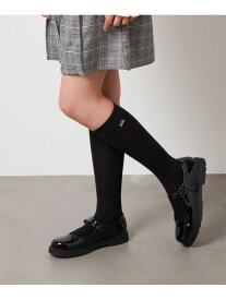 [KIDS]ワンポイント刺繍ハイソックス a.v.v アー・ヴェ・ヴェ 靴下・レッグウェア その他の靴下・レッグウェア ベージュ ブラック[Rakuten Fashion]