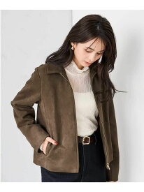 【SALE／30%OFF】フェイクスエードステンカラーブルゾン a.v.v アー・ヴェ・ヴェ ジャケット・アウター その他のジャケット・アウター ベージュ ブラウン【RBA_E】【送料無料】[Rakuten Fashion]