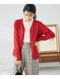 【SALE／50%OFF】【洗える】Vネック美ラクるカーディガン a.v.v アー・ヴェ・ヴェ トップス カーディガン グレー レッド ブラック【RBA_E】[Rakuten Fashion]