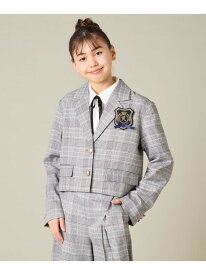 [150-160]【2026 卒服/人気NO.1】【エンブレム付き】ショートテーラードジャケット a.v.v アー・ヴェ・ヴェ ジャケット・アウター テーラードジャケット・ブレザー ブラック グレー【送料無料】[Rakuten Fashion]