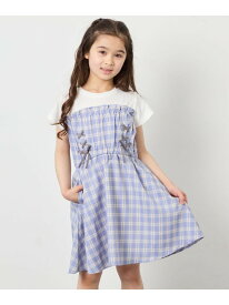 【SALE／37%OFF】[120-160]レースアップドッキングワンピース a.v.v アー・ヴェ・ヴェ ワンピース・ドレス ワンピース グレー【RBA_E】[Rakuten Fashion]