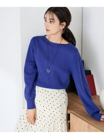 【SALE／60%OFF】【洗える】ボートネック美ラクるパフスリーブニット a.v.v アー・ヴェ・ヴェ トップス ニット パープル ブルー イエロー ブラック ホワイト レッド グレー【RBA_E】[Rakuten Fashion]