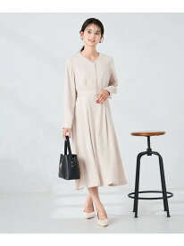 【SALE／37%OFF】【洗える】ウエストタックワンピース a.v.v アー・ヴェ・ヴェ ワンピース・ドレス ワンピース ネイビー ベージュ【RBA_E】【送料無料】[Rakuten Fashion]