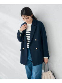 【SALE／10%OFF】【ストレッチ/雑誌InRed(宝島社)11月号掲載】ダブルブレストジャケット a.v.v アー・ヴェ・ヴェ ジャケット・アウター テーラードジャケット・ブレザー ネイビー グレー【RBA_E】【送料無料】[Rakuten Fashion]