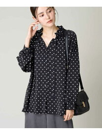 【SALE／20%OFF】フリルネックボウタイブラウス a.v.v アー・ヴェ・ヴェ トップス シャツ・ブラウス ブラック グレー【RBA_E】【送料無料】[Rakuten Fashion]