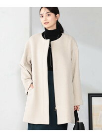 【SALE／50%OFF】【2WAY】Aラインフーデッドミドルコート a.v.v アー・ヴェ・ヴェ ジャケット・アウター ノーカラージャケット ベージュ【RBA_E】【送料無料】[Rakuten Fashion]