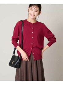 【SALE／59%OFF】【洗える/UV CUT】クルーネックカーディガン a.v.v アー・ヴェ・ヴェ トップス カーディガン ブラック グリーン グレー レッド ホワイト【RBA_E】[Rakuten Fashion]