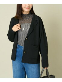 【SALE／50%OFF】ニットジャケット a.v.v アー・ヴェ・ヴェ トップス カーディガン ブラック グレー【RBA_E】【送料無料】[Rakuten Fashion]