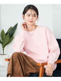 【SALE／50%OFF】スウェットライクニット a.v.v アー・ヴェ・ヴェ トップス ニット ホワイト ピンク ネイビー【RBA_E】[Rakuten Fashion]