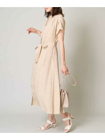 【SALE／60%OFF】【洗える】シフォンドットバンドカラーワンピース a.v.v アー・ヴェ・ヴェ ワンピース・ドレス ワンピース ブラック ベージュ【RBA_E】[Rakuten Fashion]