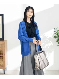 【SALE／44%OFF】【接触冷感/UVカット/新色追加】サラサラタッチトッパーカーディガン a.v.v アー・ヴェ・ヴェ トップス カーディガン ブルー グリーン グレー ブラック ホワイト【RBA_E】[Rakuten Fashion]