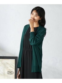 【接触冷感/UVカット/新色追加】サラサラタッチトッパーカーディガン a.v.v アー・ヴェ・ヴェ トップス カーディガン ブルー グリーン グレー ブラック ホワイト【送料無料】[Rakuten Fashion]