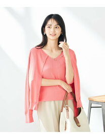 【SALE／55%OFF】【接触冷感/UVカット/洗える】クルーネック美ラクるサマーカーディガン a.v.v アー・ヴェ・ヴェ トップス カーディガン ホワイト ピンク ブラック ブルー グレー【RBA_E】[Rakuten Fashion]