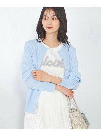 【SALE／10%OFF】【接触冷感/UVカット/洗える】クルーネック美ラクるサマーカーディガン a.v.v アー・ヴェ・ヴェ トップス カーディガン ホワイト ピンク ブラック ブルー グレー【RBA_E】【送料無料】[Rakuten Fashion]