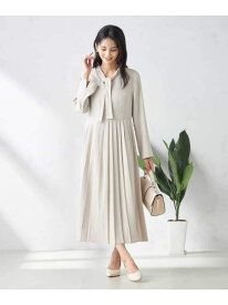 【SALE／10%OFF】【洗える】ボウタイプリーツワンピース a.v.v アー・ヴェ・ヴェ ワンピース・ドレス ワンピース ブラック ベージュ ネイビー【RBA_E】【送料無料】[Rakuten Fashion]