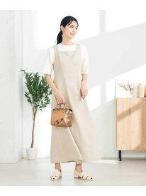 【SALE／50%OFF】【接触冷感/UVカット/イージーケア】麻調ノースリーブフレアワンピース a.v.v アー・ヴェ・ヴェ ワンピース・ドレス ワンピース ベージュ ネイビー【RBA_E】【送料無料】[Rakuten Fashion]