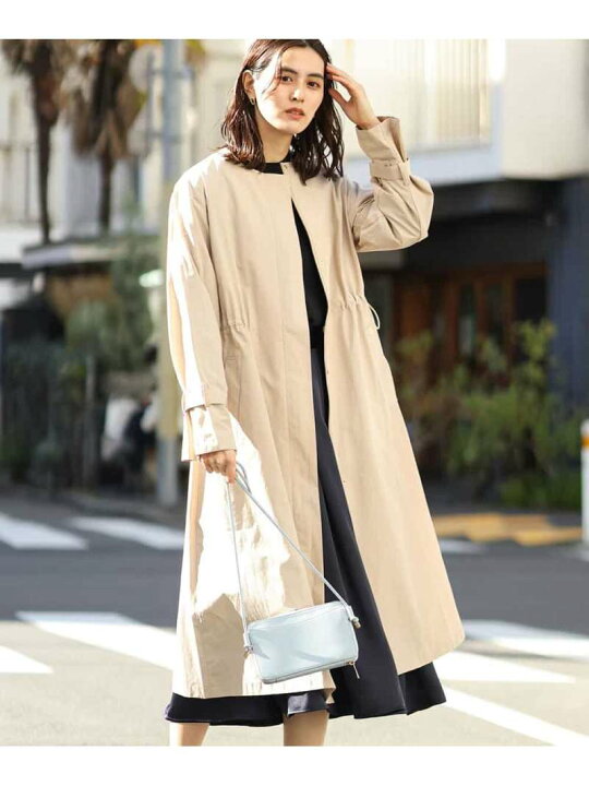 楽天市場】【SALE／70%OFF】【微撥水】ノーカラーライトロングコート 