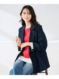 【洗える】ダブルブレストジャケット a.v.v アー・ヴェ・ヴェ ジャケット・アウター その他のジャケット・アウター ベージュ ネイビー【送料無料】[Rakuten Fashion]