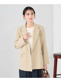 【洗える】ダブルブレストジャケット a.v.v アー・ヴェ・ヴェ ジャケット・アウター その他のジャケット・アウター ベージュ ネイビー【送料無料】[Rakuten Fashion]
