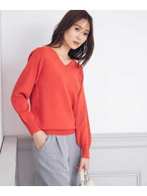 【SALE／30%OFF】【洗える/UVカット/WEB限定カラー】Vネックパフスリーブ美ラクるニット a.v.v アー・ヴェ・ヴェ トップス ニット オレンジ ネイビー【RBA_E】[Rakuten Fashion]