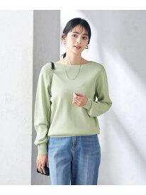 【SALE／37%OFF】【洗える/UVカット】ボートネックパフスリーブ美ラクるニット a.v.v アー・ヴェ・ヴェ トップス ニット ピンク グリーン ブラック ホワイト グレー ブルー【RBA_E】[Rakuten Fashion]