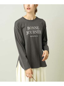 【SALE／21%OFF】箔ロゴロンT a.v.v アー・ヴェ・ヴェ トップス カットソー・Tシャツ グレー ホワイト【RBA_E】[Rakuten Fashion]