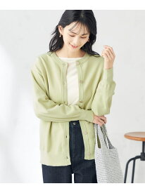 【SALE／50%OFF】スウェットライククルーネックニットカーディガン a.v.v アー・ヴェ・ヴェ トップス カーディガン グリーン グレー【RBA_E】[Rakuten Fashion]