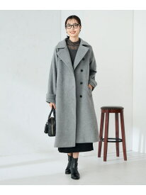 【SALE／20%OFF】【2WAY】テーラードロングコート a.v.v アー・ヴェ・ヴェ ジャケット・アウター ステンカラーコート グレー ブラウン【RBA_E】【送料無料】[Rakuten Fashion]