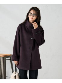 【SALE／40%OFF】スタンドカラーミディコート a.v.v アー・ヴェ・ヴェ ジャケット・アウター ステンカラーコート ブルー ワインレッド ブラック【RBA_E】【送料無料】[Rakuten Fashion]