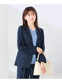 【SALE／50%OFF】【接触冷感/イージーケア/UVカット/吸水速乾】サマーストレッチテーラードジャケット a.v.v アー・ヴェ・ヴェ ジャケット・アウター テーラードジャケット・ブレザー ネイビー【RBA_E】【送料無料】[Rakuten Fashion]