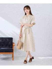【SALE／30%OFF】【洗える】スキッパーワンピース a.v.v アー・ヴェ・ヴェ ワンピース・ドレス ワンピース ベージュ ブラック【RBA_E】【送料無料】[Rakuten Fashion]