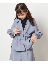 【SALE／20%OFF】[160]シャツレイヤードトップス a.v.v アー・ヴェ・ヴェ トップス シャツ・ブラウス ブルー グレー【RBA_E】[Rakuten Fashion]