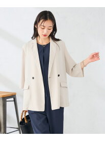 【SALE／60%OFF】【支持率NO.1/接触冷感/速乾/UVカット/イージーケア】ハーフスリーブダブルジャケット a.v.v アー・ヴェ・ヴェ ジャケット・アウター テーラードジャケット・ブレザー ネイビー ブラウン グレー【RBA_E】[Rakuten Fashion]
