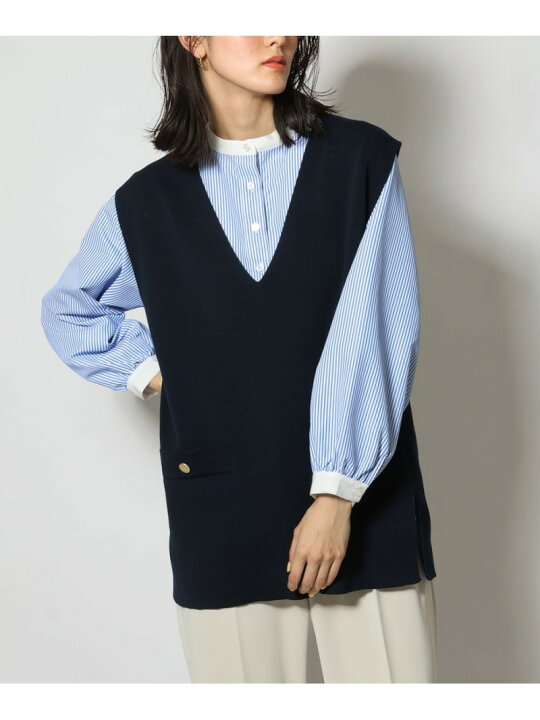 楽天市場】【SALE／65%OFF】【2SET】ニットベスト/タックネック 