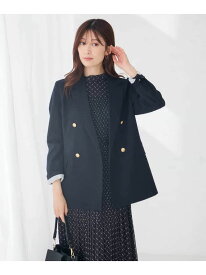 Wブレストジャケット a.v.v アー・ヴェ・ヴェ ジャケット・アウター その他のジャケット・アウター ネイビー ブラウン【送料無料】[Rakuten Fashion]