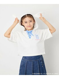 【SALE／28%OFF】【数量限定】[110-160][シナモロール&ポチャッコ]ミミ付きオーバーTシャツ a.v.v アー・ヴェ・ヴェ トップス カットソー・Tシャツ ホワイト ブラック【RBA_E】[Rakuten Fashion]