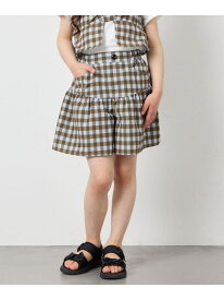 [120-160][ママとお揃いコーデが叶う]ギャザーキュロット a.v.v アー・ヴェ・ヴェ パンツ その他のパンツ ベージュ ブラック【送料無料】[Rakuten Fashion]
