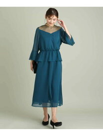 【SALE／80%OFF】ラメチュールシフォンドレス a.v.v アー・ヴェ・ヴェ ワンピース・ドレス ドレス グリーン ブラック【RBA_E】[Rakuten Fashion]