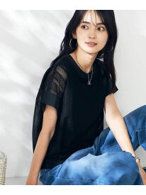 【SALE／10%OFF】幾何レースレイヤードトップス a.v.v アー・ヴェ・ヴェ トップス カットソー・Tシャツ ブラウン ブラック ホワイト【RBA_E】【送料無料】[Rakuten Fashion]