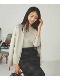 【SALE／50%OFF】【洗える】クルーネック美ラクるカーディガン a.v.v アー・ヴェ・ヴェ トップス カーディガン グリーン ピンク グレー ブラック【RBA_E】[Rakuten Fashion]