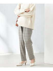 【SALE／60%OFF】【イージーケア/ストレッチ】あったか美ラクるイージーチェックテーパードパンツ a.v.v アー・ヴェ・ヴェ パンツ その他のパンツ グレー【RBA_E】[Rakuten Fashion]