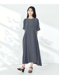 【SALE／50%OFF】【接触冷感/洗える/ストレッチ/UVカット】ウエスト切り替えドルマンワンピース a.v.v アー・ヴェ・ヴェ ワンピース・ドレス ワンピース ブラウン オレンジ【RBA_E】[Rakuten Fashion]