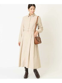 【SALE／50%OFF】ベルト付フレアシャツワンピース a.v.v アー・ヴェ・ヴェ ワンピース・ドレス ワンピース ネイビー ベージュ【RBA_E】【送料無料】[Rakuten Fashion]