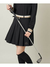 【SALE／5%OFF】レディースゴルフウエア プリーツキュロット a.v.v アー・ヴェ・ヴェ パンツ その他のパンツ ブラック ベージュ【RBA_E】【送料無料】[Rakuten Fashion]