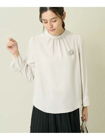 【SALE／9%OFF】【洗える】ハイネックブラウス a.v.v アー・ヴェ・ヴェ トップス シャツ・ブラウス グレー ホワイト【RBA_E】【送料無料】[Rakuten Fashion]