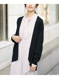 【SALE／60%OFF】バイカラートリムカーディガン a.v.v アー・ヴェ・ヴェ トップス カーディガン グレー ブラック【RBA_E】[Rakuten Fashion]