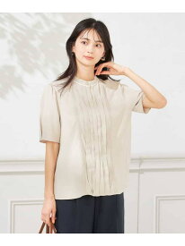 【SALE／20%OFF】【洗える】配色ピンタックブラウス a.v.v アー・ヴェ・ヴェ トップス シャツ・ブラウス ホワイト ベージュ【RBA_E】【送料無料】[Rakuten Fashion]